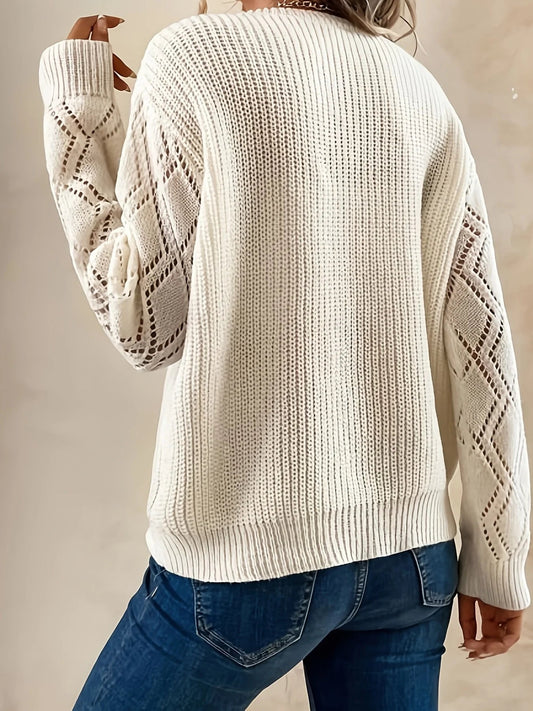 Image of Women's V-Neck Knit Sweater