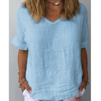Women's V-Neck Short Sleeve Top