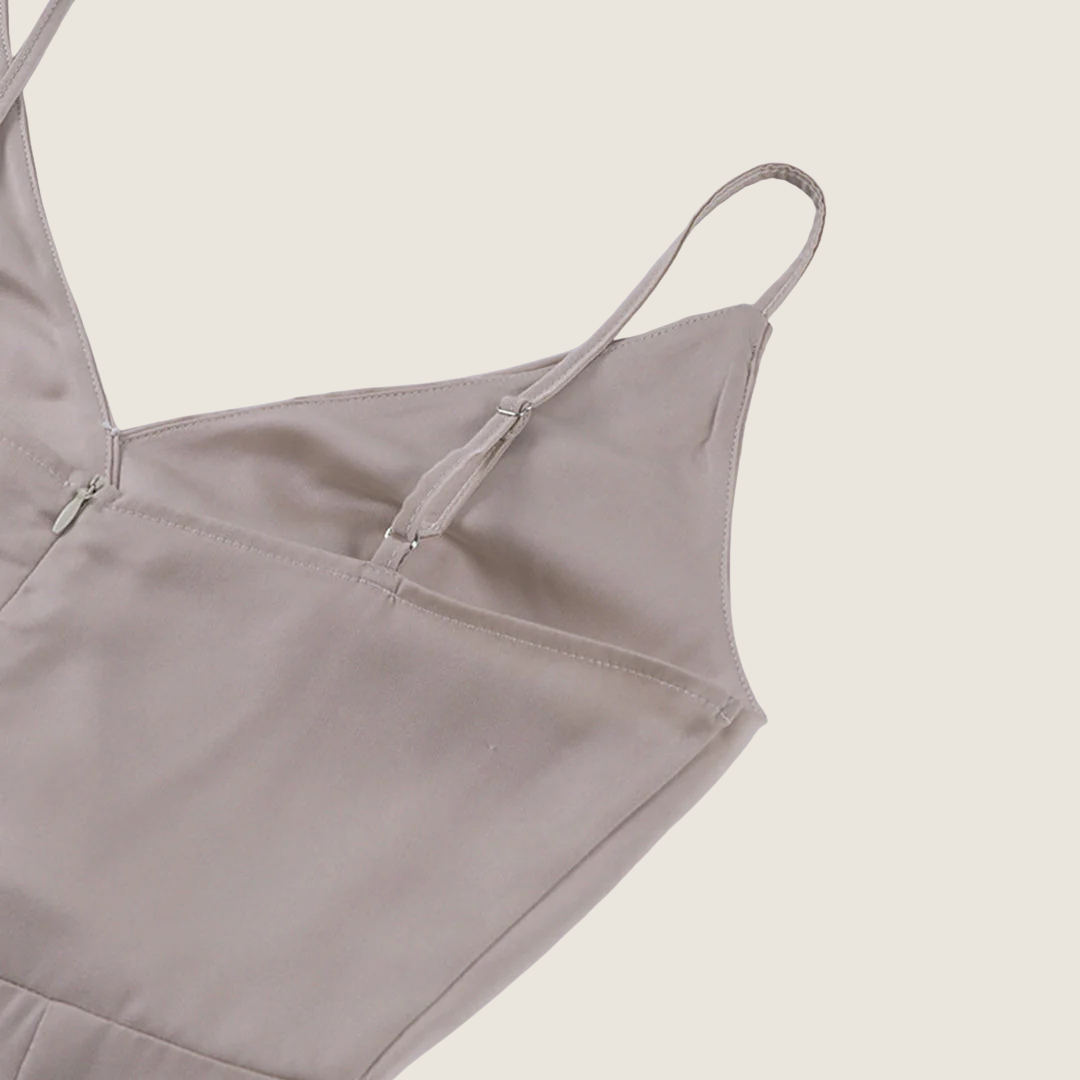 Image of Women's V-Neck Slip Midi Dress