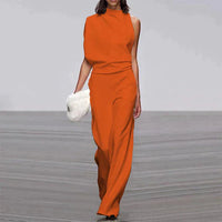 Women's Wide Leg Sleeveless Pant Set