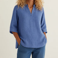 Women's Relaxed Fit 3/4 Sleeve Blouse