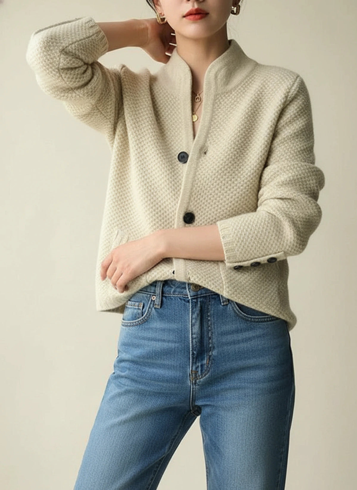 Women's Button-Front Cozy Cardigan