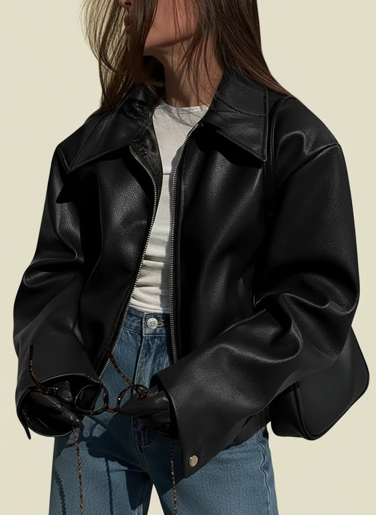 Women's Collared Cropped Jacket