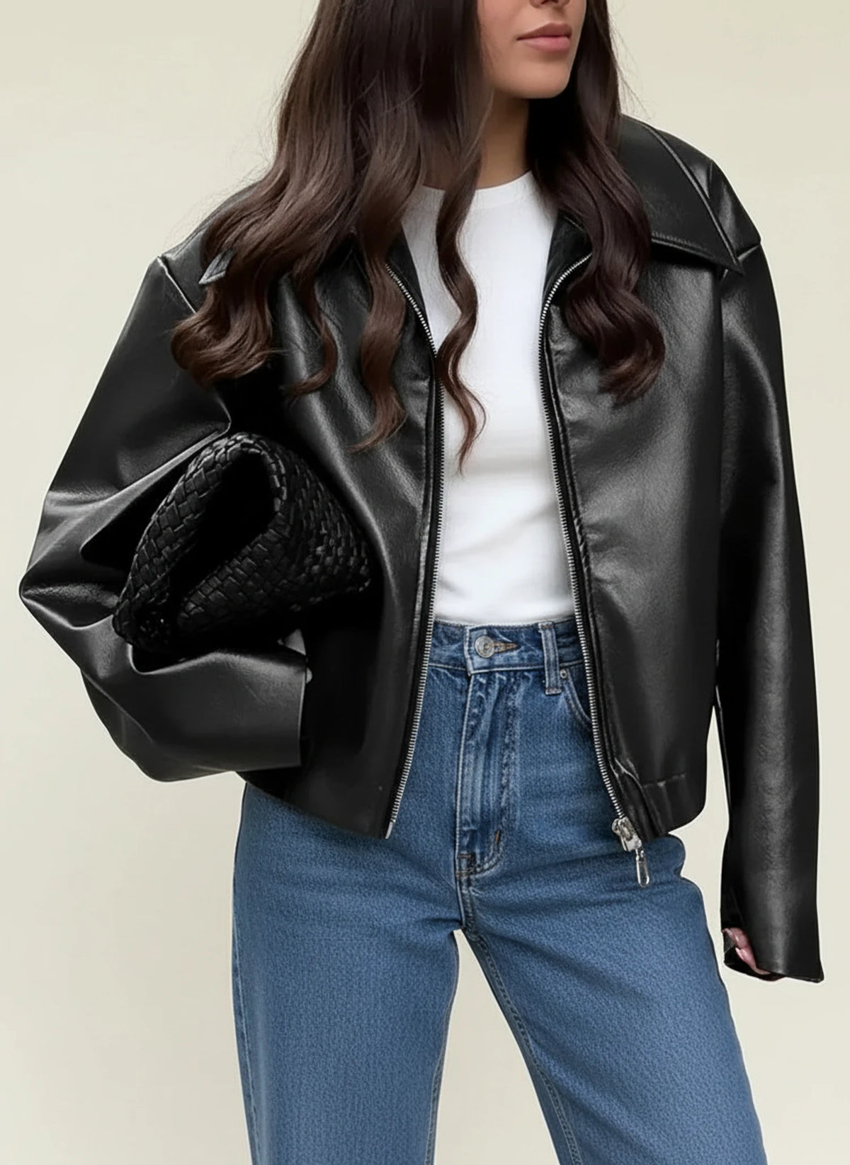 Women's Collared Cropped Jacket