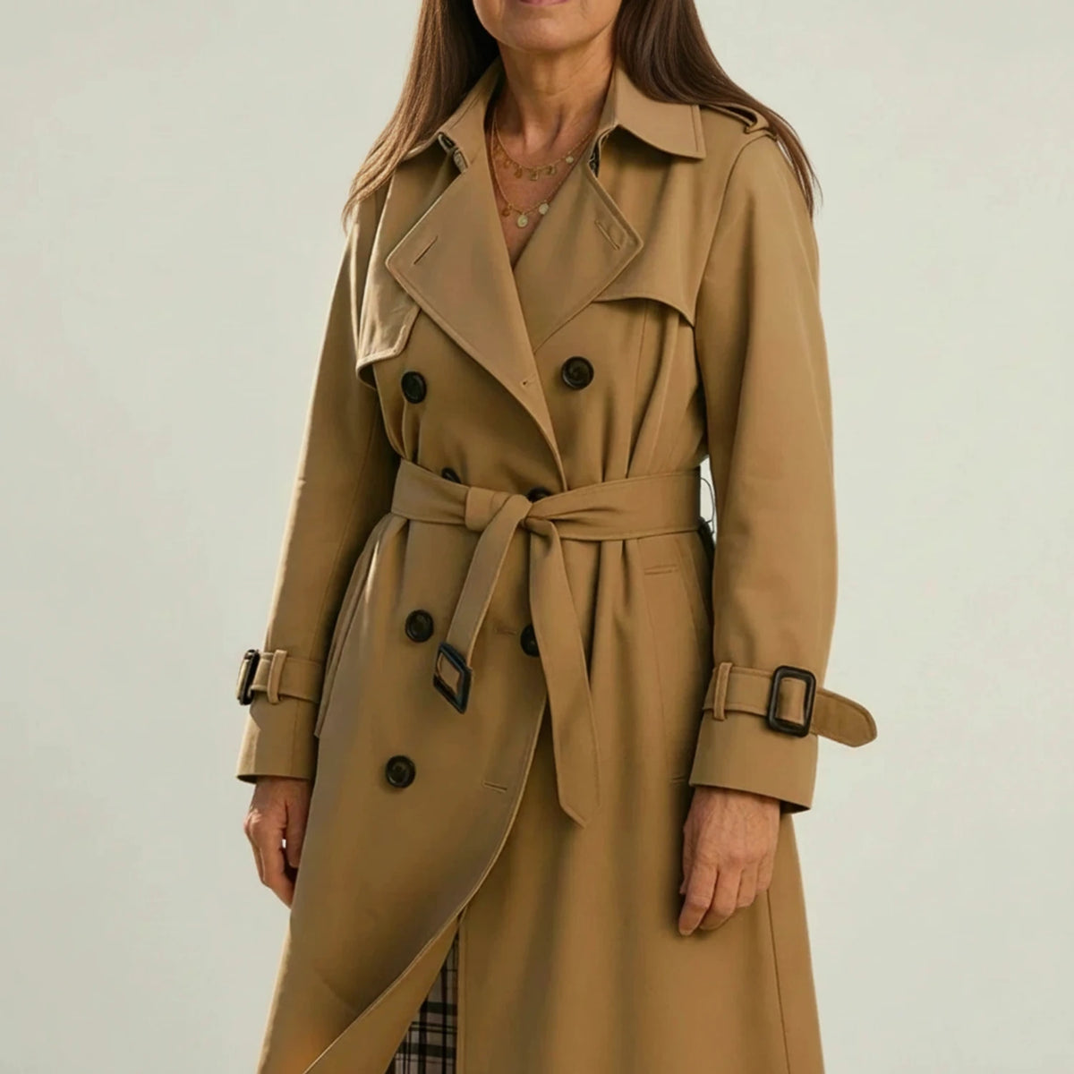 Women's Double-Breasted Trench Coat