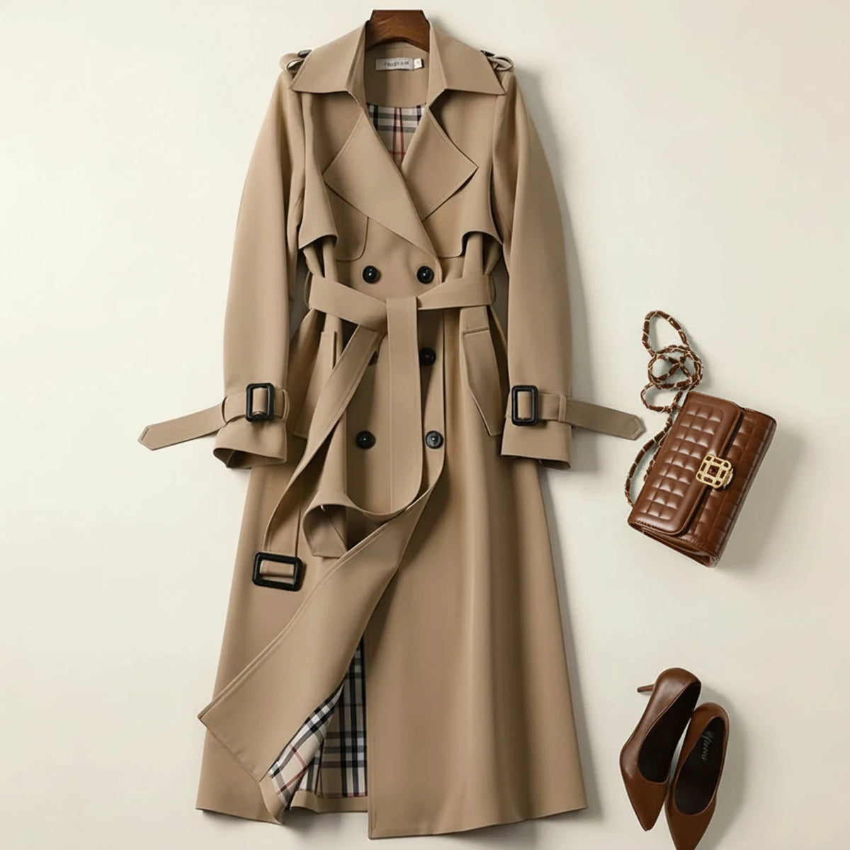 Women's Double-Breasted Trench Coat