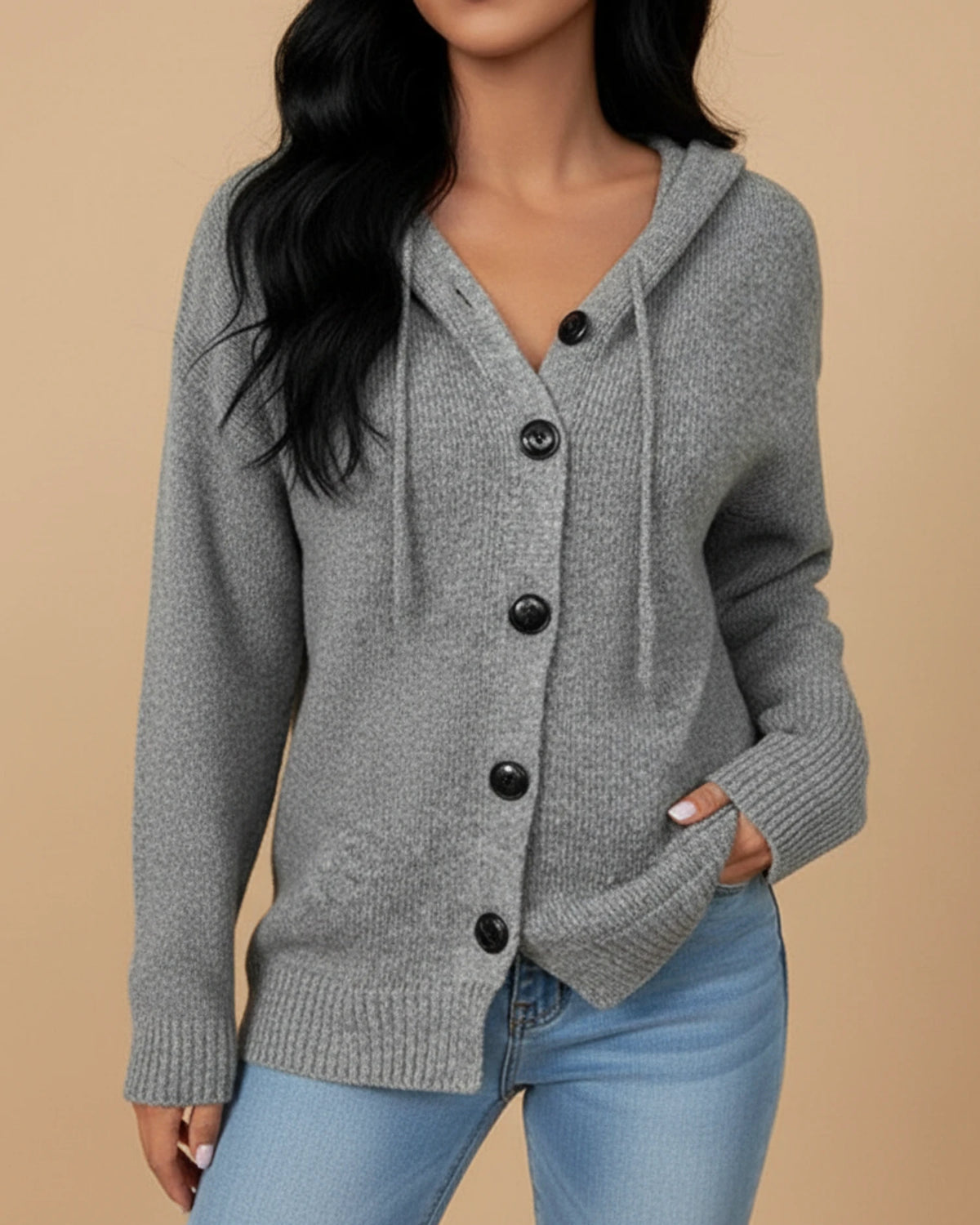 Women's Hooded Cardigan Sweater