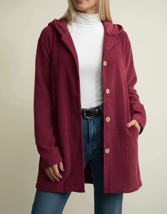Women's Hooded Mid-Length Jacket