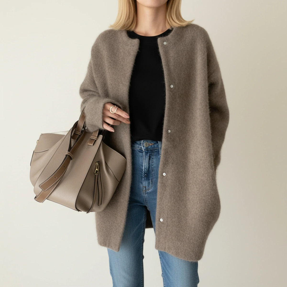 Women's Longline Warm Winter Cardigan