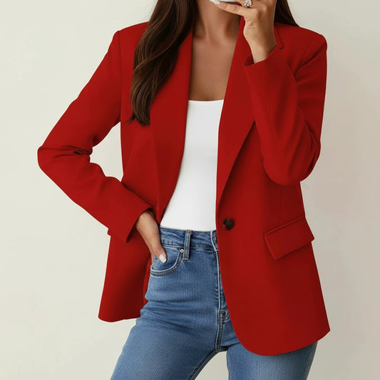Women's One-Button Blazer Jacket