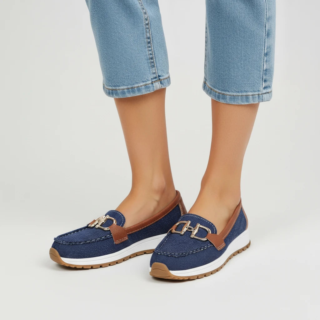Women's Suede Orthopedic Loafers with Platform Sole