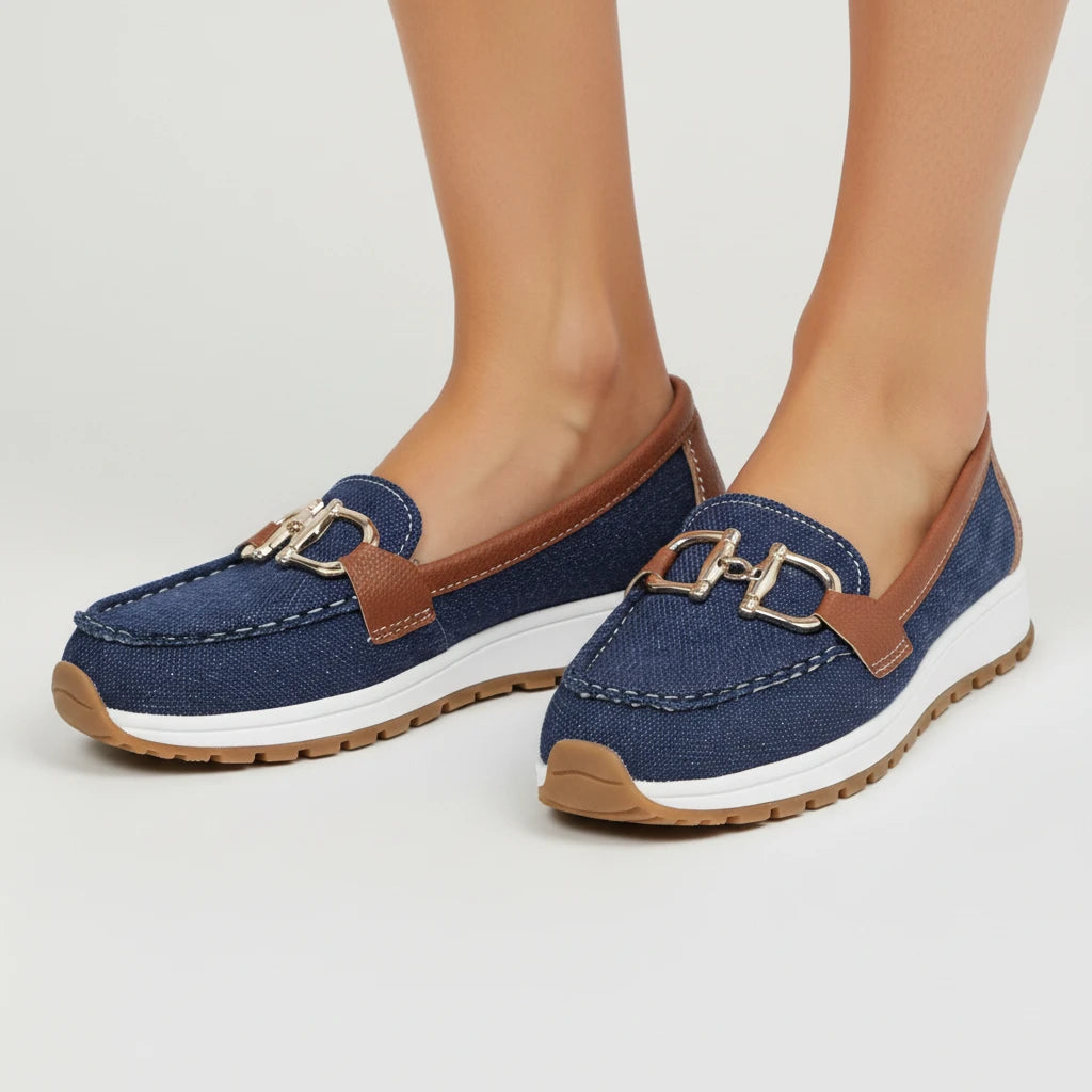 Women's Suede Orthopedic Loafers with Platform Sole