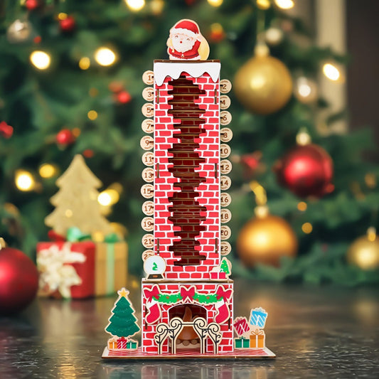 Wooden Detachable Santa Claus Countdown Display Stand