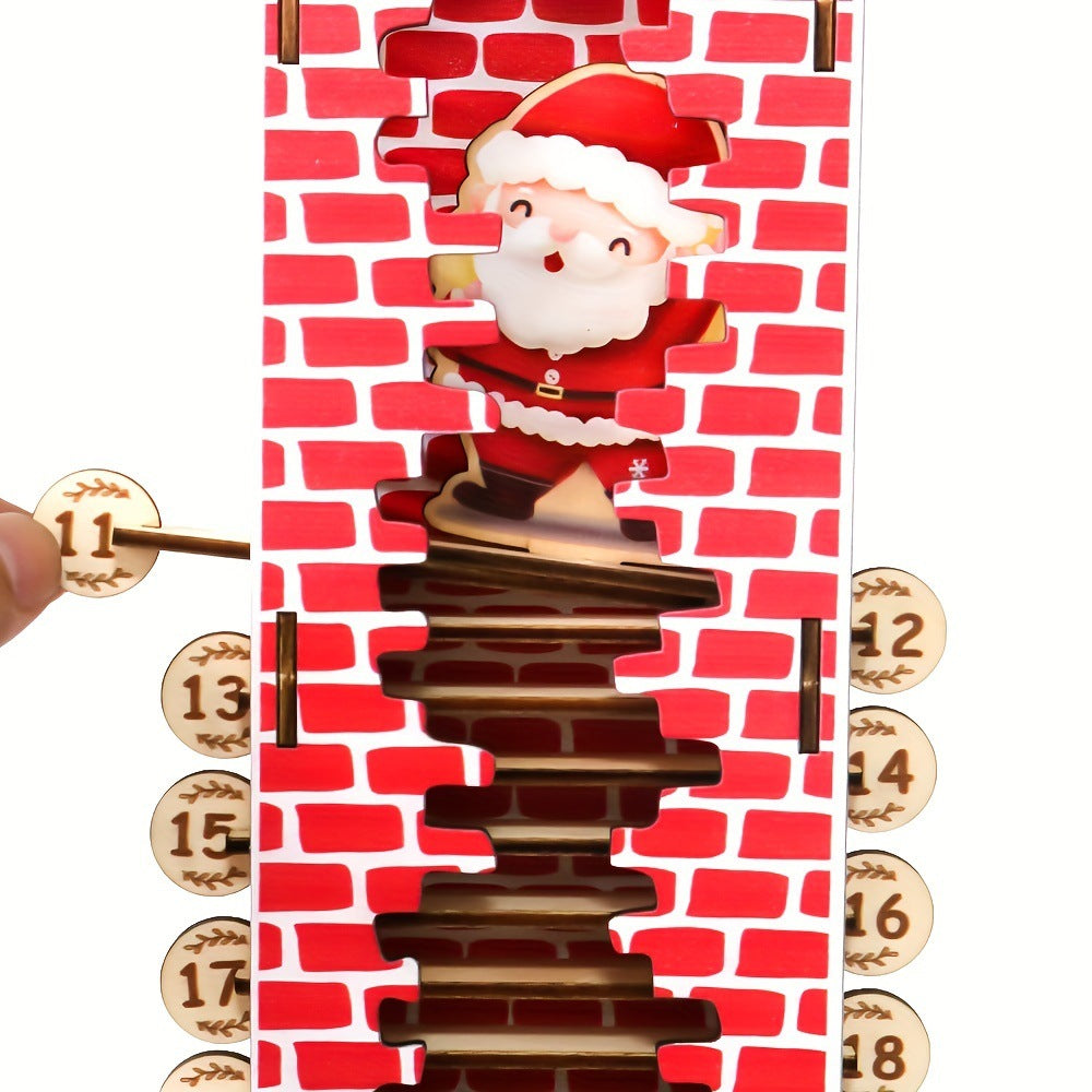 Wooden Detachable Santa Claus Countdown Display Stand