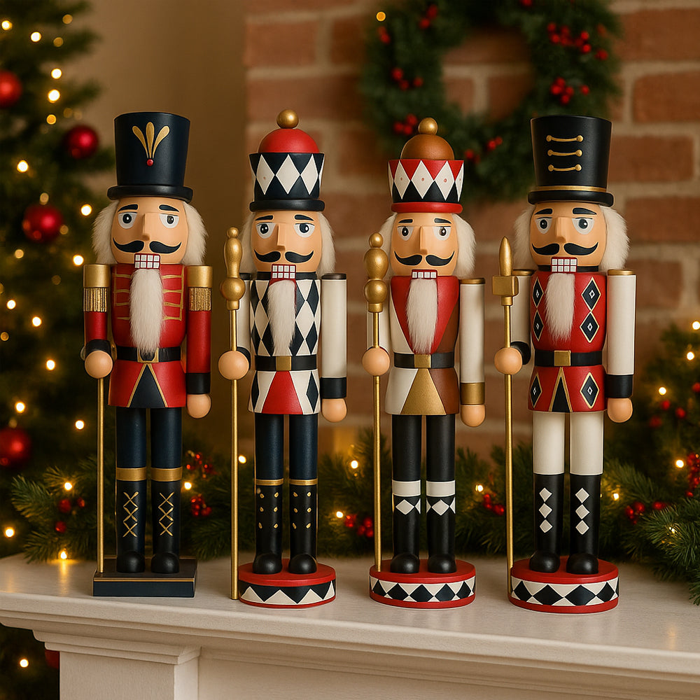 Wooden Nutcracker Figures – 30 cm – 4 Different Designs
